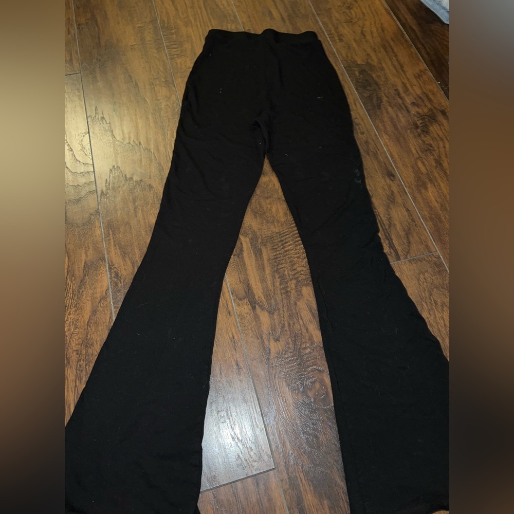 Black flare leggings